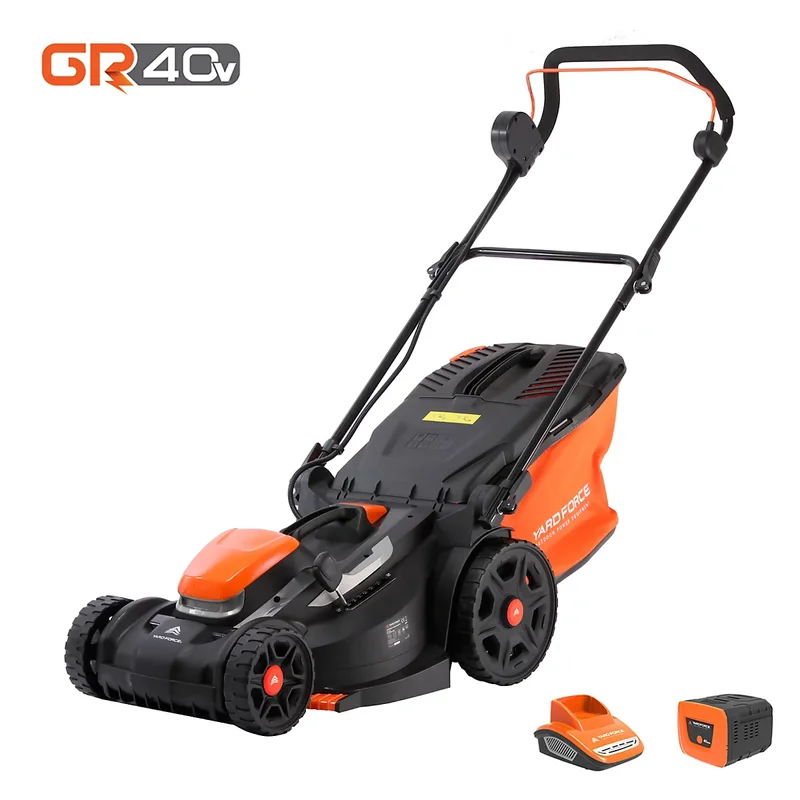 Yard Force 40V 37cm Cordless Lawnmower with Lithium-ion Battery & Quick ChargerLM G37A – GR40 range